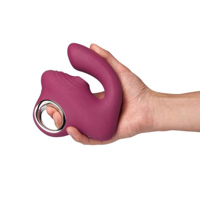 Circle-handle Heating G-Spot Clitoral Sucking Vibrator