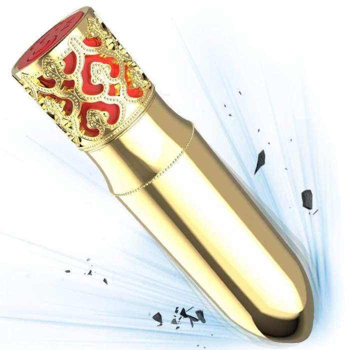 Unique Craft Carved Golden Bullet Vibrator,A Handicraft