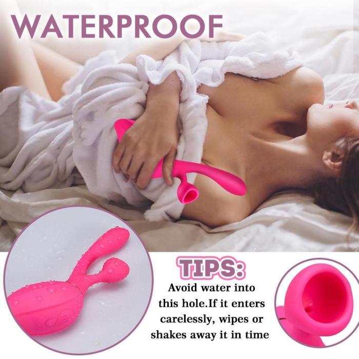 Bernic Rechargeable Female Oral Sucking Clitoral Rabbit Vibrator
