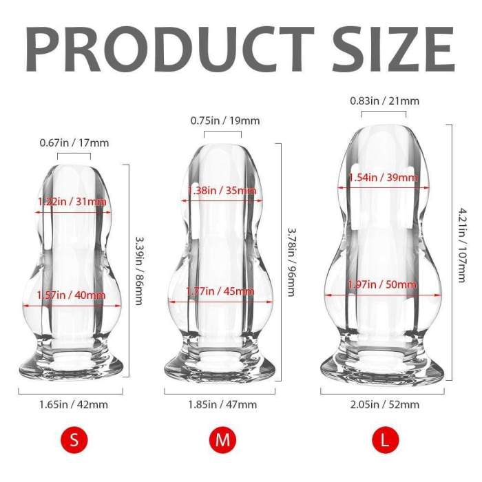 3PCs Transparent Anal Toys