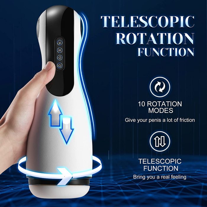 Automatic 10 Vibrations & 3 Sucking Modes Male Masturbator