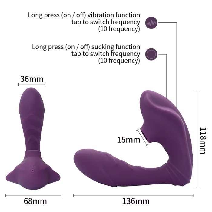 Wearable Silicone Sucking Vibrator For Women Vagina G Spot Clit
