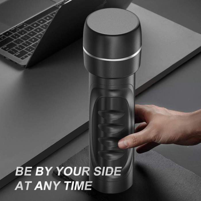 Blowjoblove Black Flashlight-like Manual Masturbation Cup