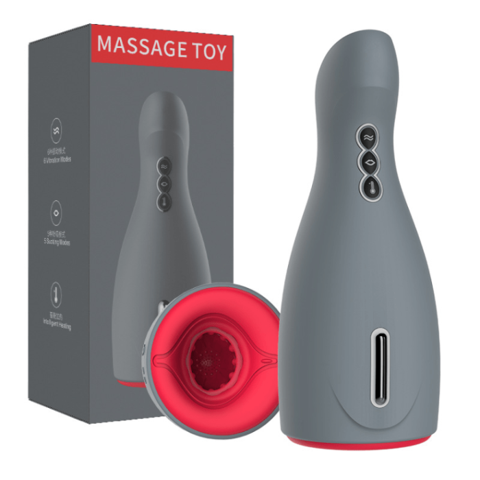 Automatic 5 Sucking 6 Vibrating Heating Blowjob Male Masturbator