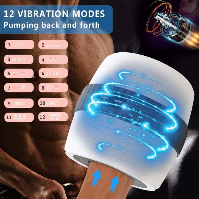 Two-Way Exit 12-Speed Vibration Manual Masturbator