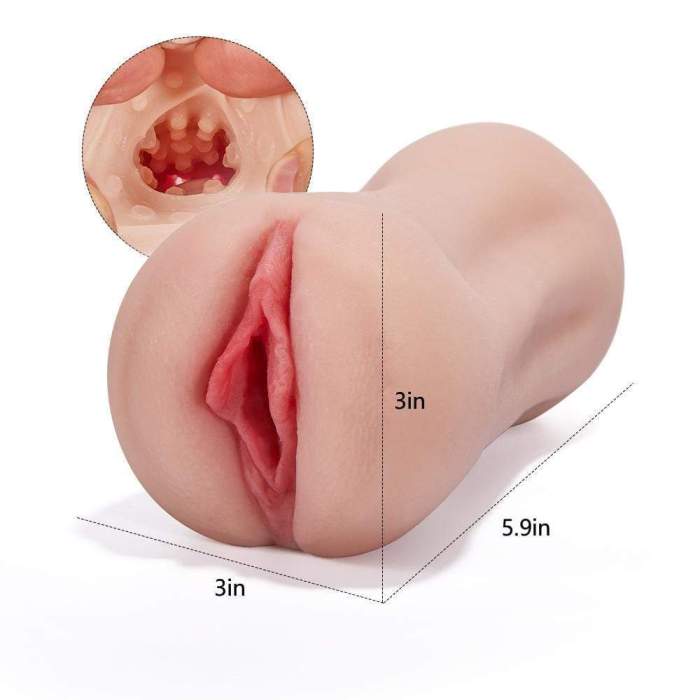 5.9 Inch Double-Channel Deep Oral Pussy Sex Masturbator