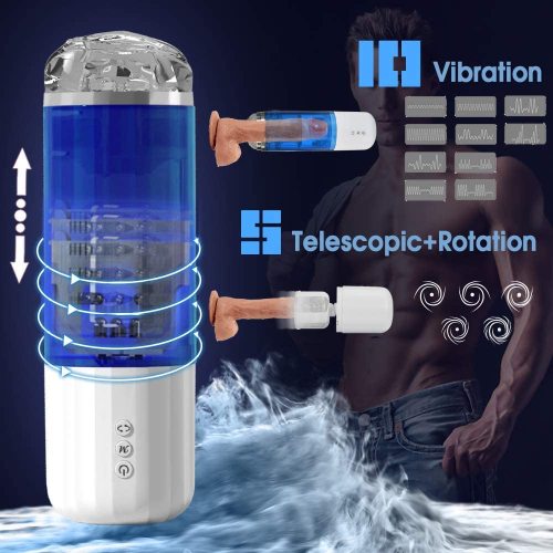 HURRICANE 5 Rotating 10 Vibrating Blowjob Masturbator