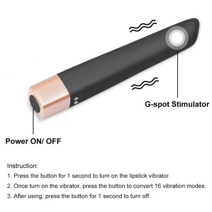 16 Speed Mini Bullet Vibrator G-Spot Clitoris Stimulator Vibrating Sex Toy For Women