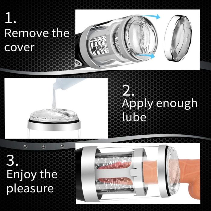 Automatic 7*7 Thrusting Rotating Modes Oral Sex Masturbation Cup