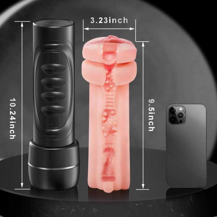 Blowjoblove Black Flashlight-like Manual Masturbation Cup