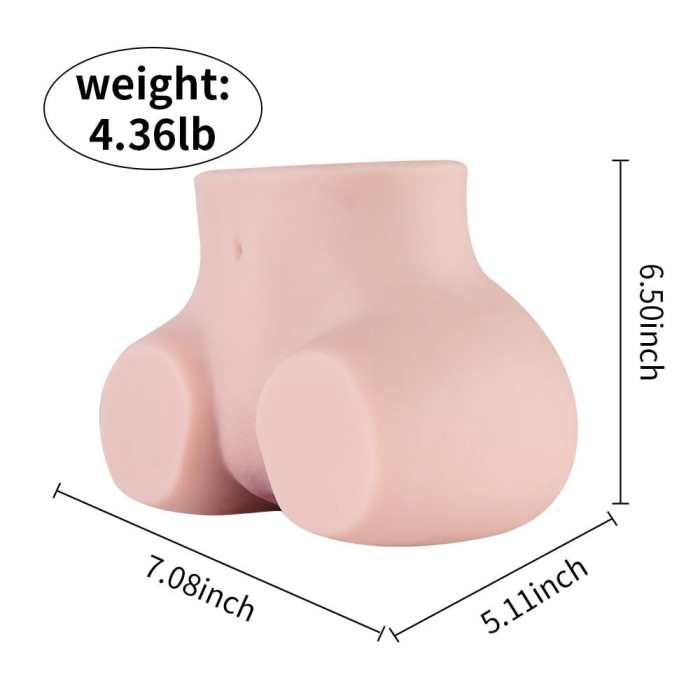 7.08'' TPR Dual Holes Charming Chubby Buttock
