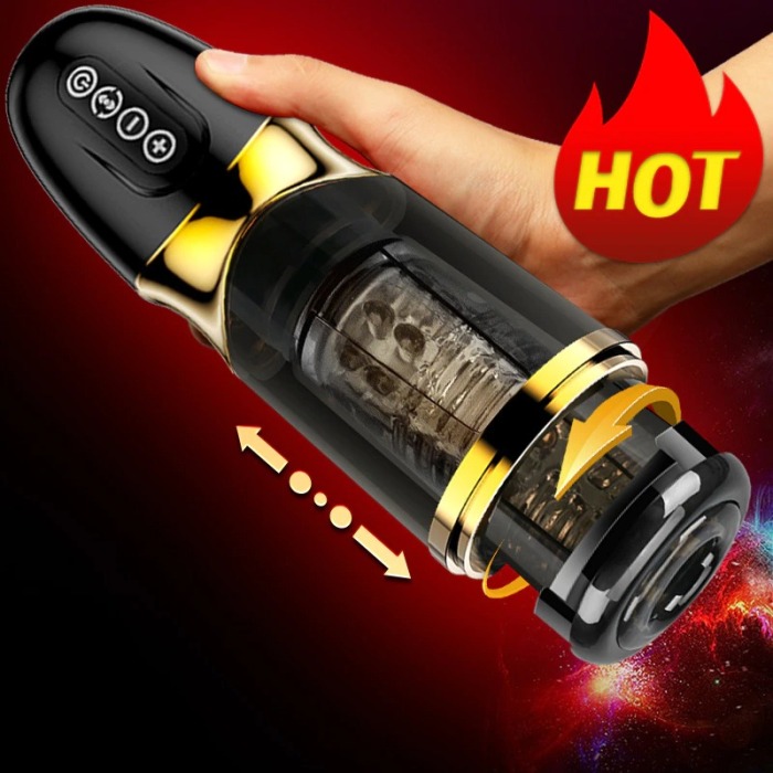 Telescopic Rotation 10*10 modes Silicone vagina real pussy adult Masturbator