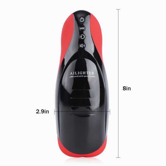 AILIGHTER 10 Vibrating 5 Sucking Heating Blowjob Masturbator