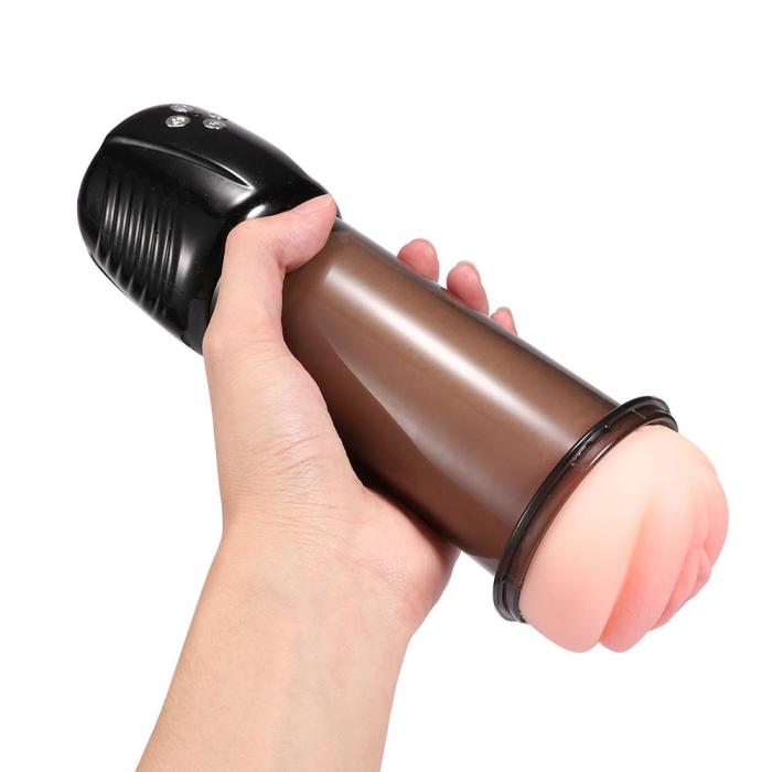 18X Vibrating Sucking Moan 3D Realistic Pussy Male Masturbator