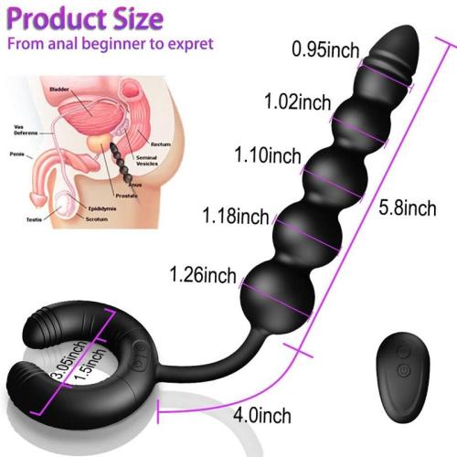 Black Ring Anal Beads