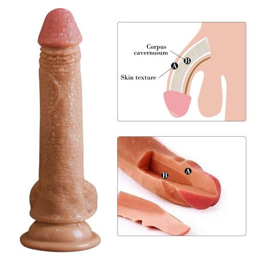 Dual Layer Realistic Dildo with Suction Cup
