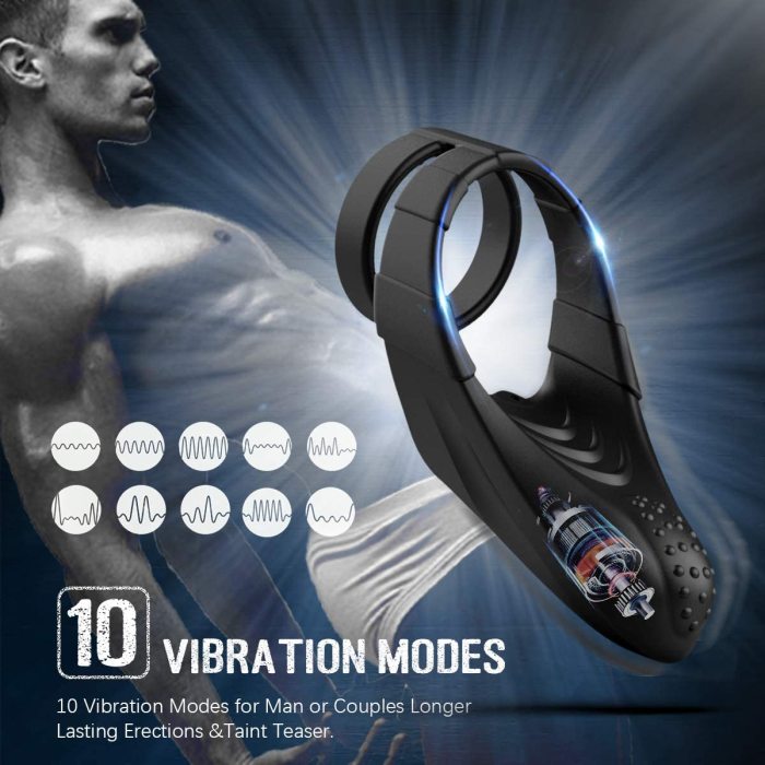 Best 10 Vibrating Dual Penis Ring with Taint Teaser