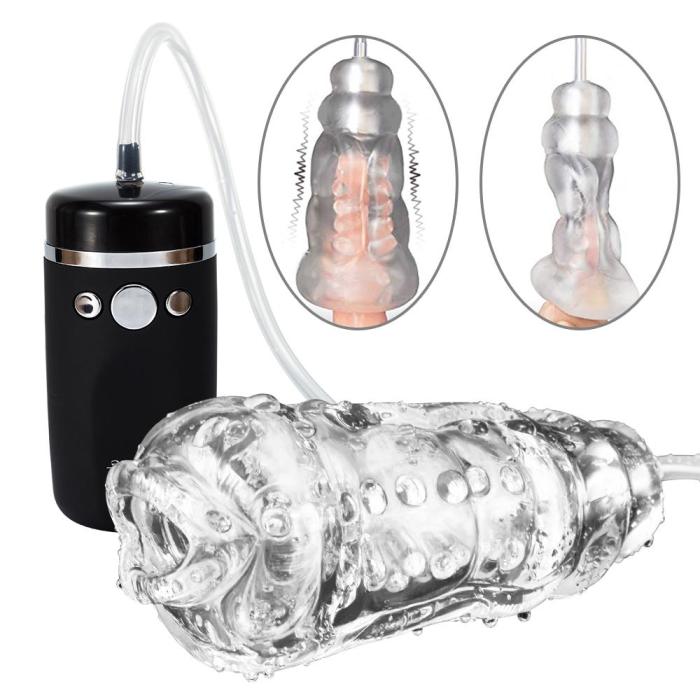 10 Frequencies Elastic Blow Job Vibrating Masturbator