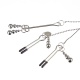 Beaded Pendant Chain Nipple to Clit Tweezer Clamp Set