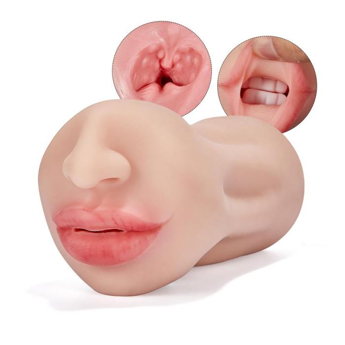 5.9 Inch Double-Channel Deep Oral Pussy Sex Masturbator