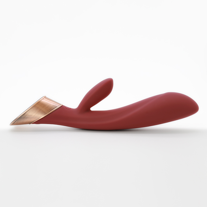 Touch Screen Massager Female Vibrator Easy to Operate Synchronous Stimulation Inside and Outside Environmentally Silicone