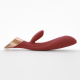 Touch Screen Massager Female Vibrator Easy to Operate Synchronous Stimulation Inside and Outside Environmentally Silicone