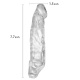 7.8 Inch Clear Textured Thicken Lengthen Penis Enhancement Sleeve