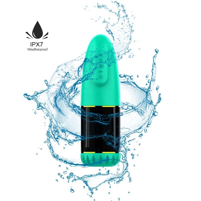 Bullet-shaped Silicone Exterior Sucking Vibration Masturbator