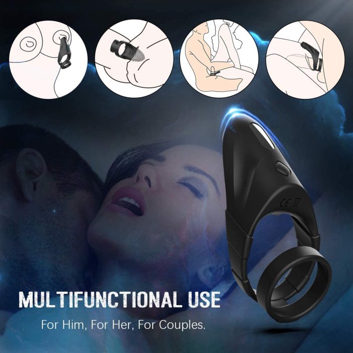 Best 10 Vibrating Dual Penis Ring with Taint Teaser
