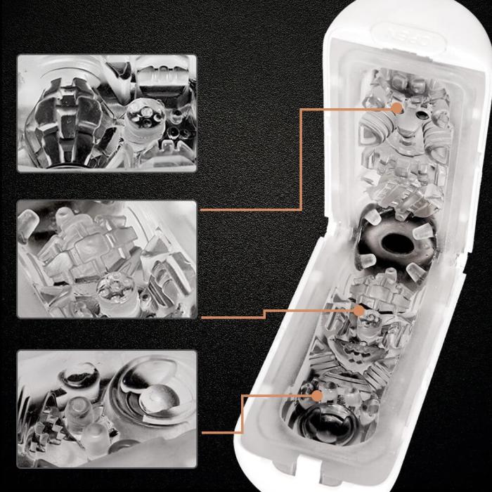 3D Transparent Channel Vacuum Suction Masturbator