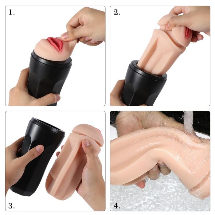 Realistic Vagina Clitoris Male Masturbator Cup