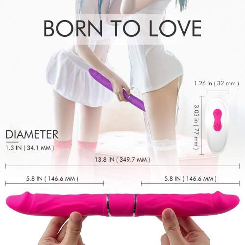 Remote Control 9 Vibrating Double-Ended Dildos
