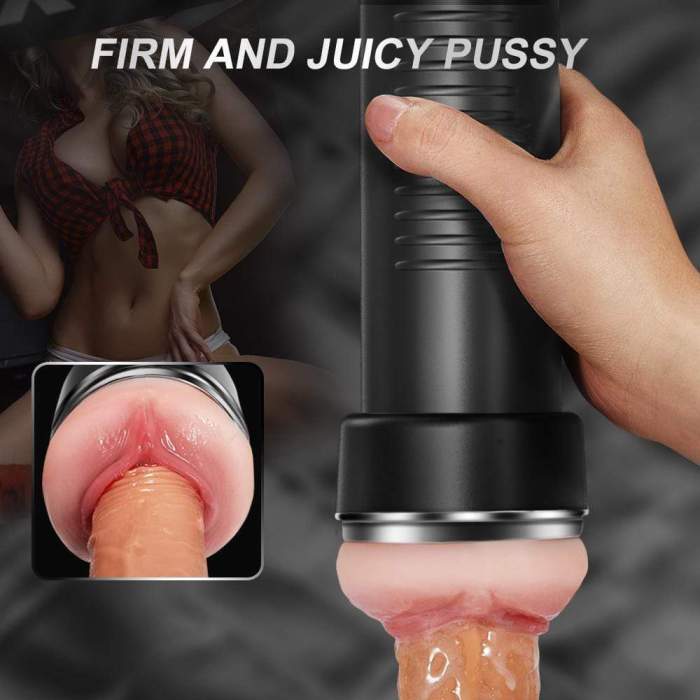 Blowjoblove Black Flashlight-like Manual Masturbation Cup