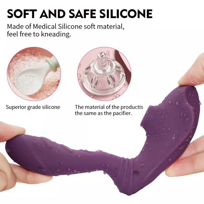 Wearable Silicone Sucking Vibrator For Women Vagina G Spot Clit