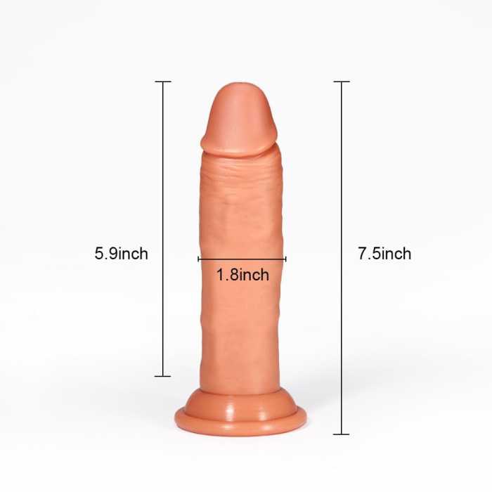 7.5  Realistic Foreskin Female Masturbation Dildo