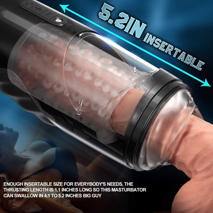 Ergonomic 8 Thrusting Modes Vision Window Automatic Masturbator