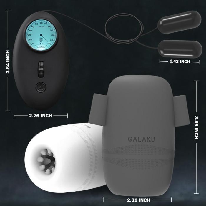 2 Powerful Motors LCD Display Vibrating Male Masturbator