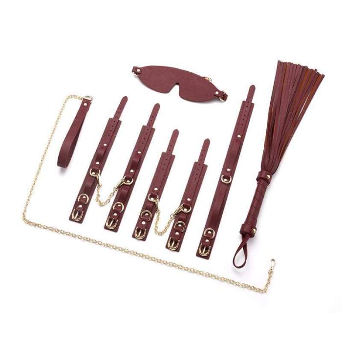 Buyging™ ROOMFUN Retro Red Leather Bondage Kit