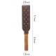 Distressed Wooden Handle Rivet Leather Paddle