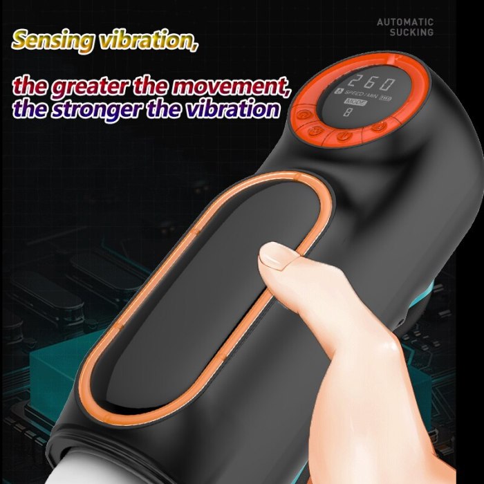 Automatic Telescopic Sucking Heating Male Masturbator