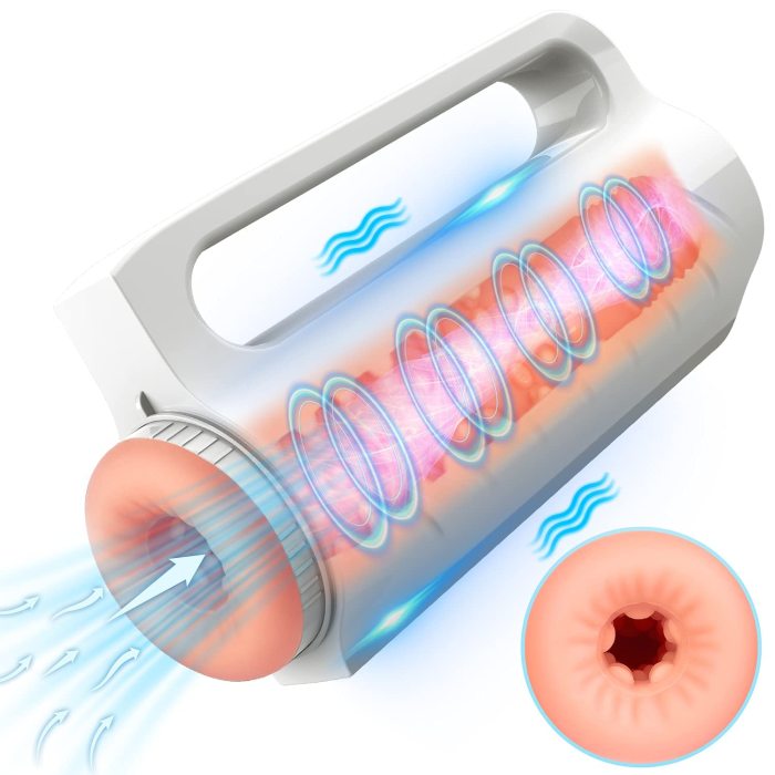SEXYSLAVE Sucking & Vibrating Realistic 3D Textured Vagina Stroker