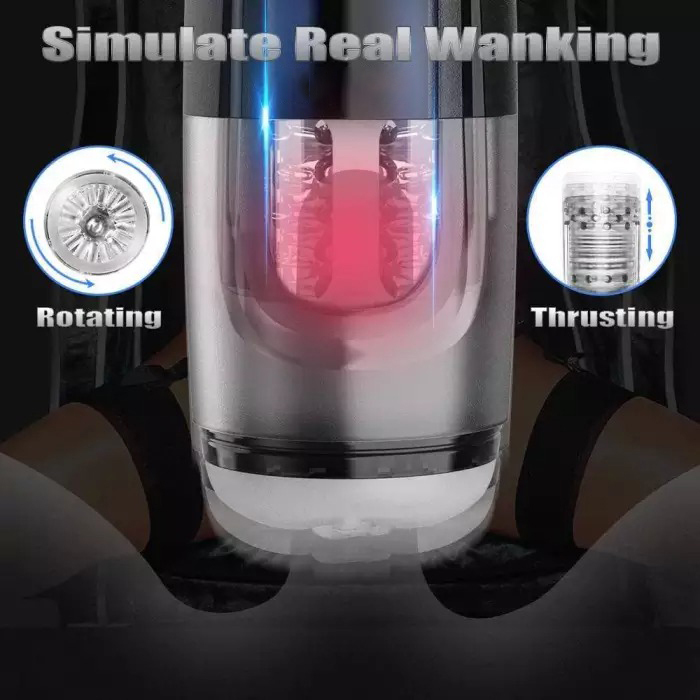 Hands Free 10 Thrusting Rotating Automatic Male Masturbator