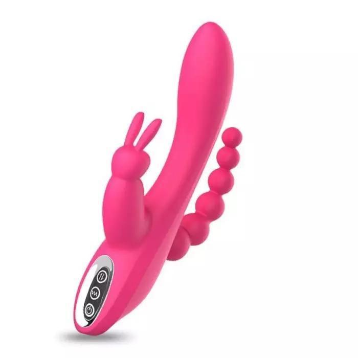 12 Functions Rabbit Vibrator G-spot Clit and P-spot Anal Vibrator Triple Curve