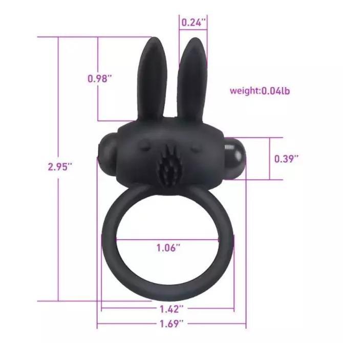 Rabbit Silicone Vibrating Cock Ring for Male and Couples