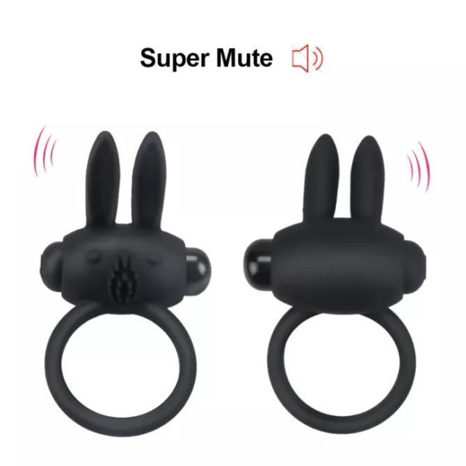 Rabbit Silicone Vibrating Cock Ring for Male and Couples