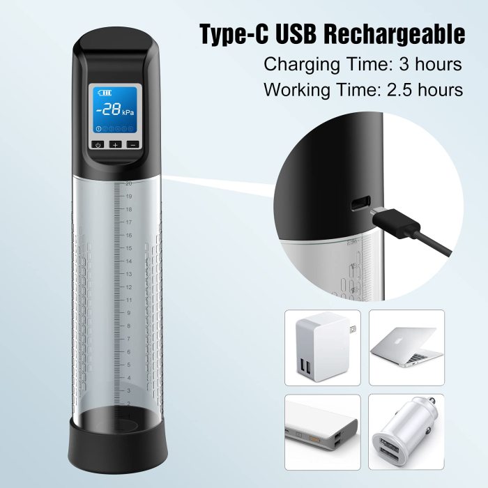 6 Suction 9 Vibration Electric Vacuum Penis Pump with Pocket Pussy