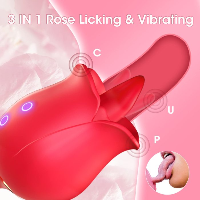 US$ 52.99 - Fiona-Clit Licking Rose Toy With Vibrating Egg - www.buyging.com