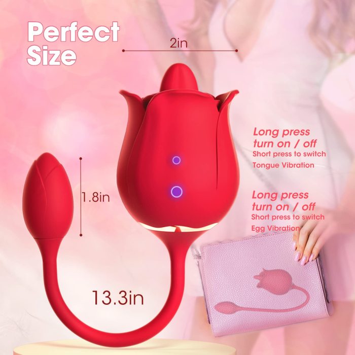Fiona-Clit Licking Rose Toy With Vibrating Egg