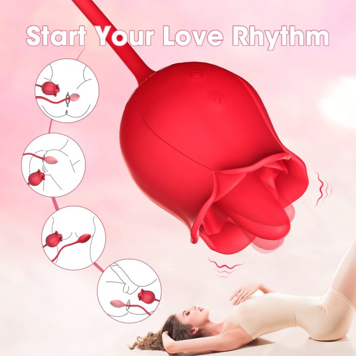 US$ 52.99 - Fiona-Clit Licking Rose Toy With Vibrating Egg - www.buyging.com