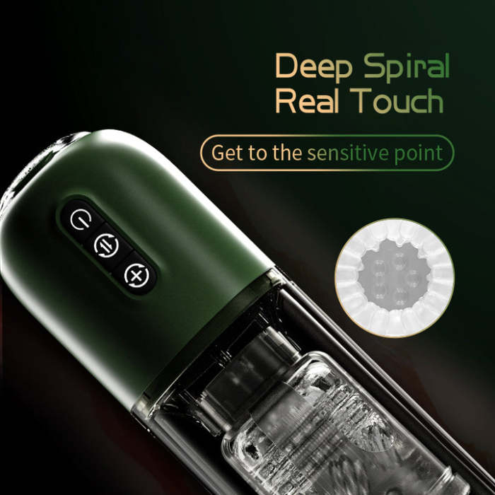 Hands Free 8 Modes 3 Speeds 360° Rotating Thrusting Male Masturbator